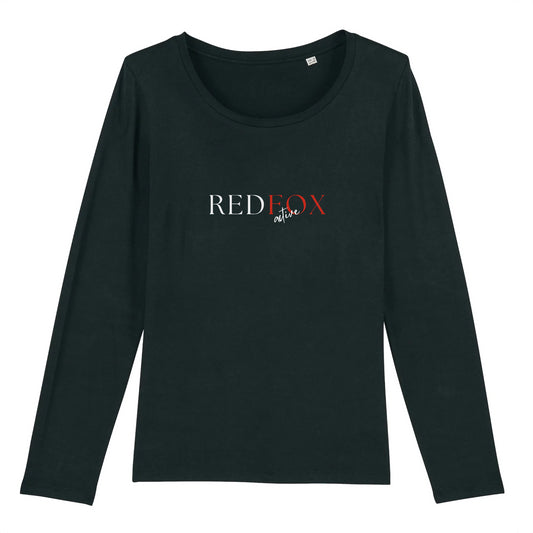 Long Sleeve Tee - REDFOX Active Wht/Red - STELLA - 100% Organic Cotton
