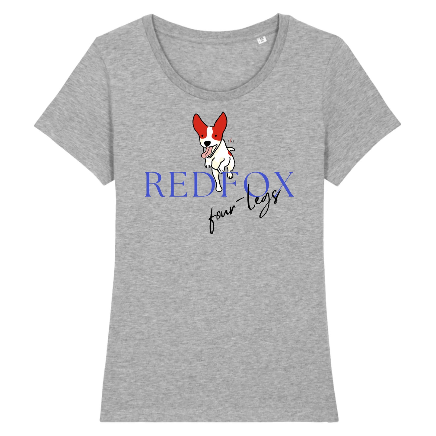Classic Fitted Tee - REDFOX Four Legs Blue STELLA - 100% Organic Cotton