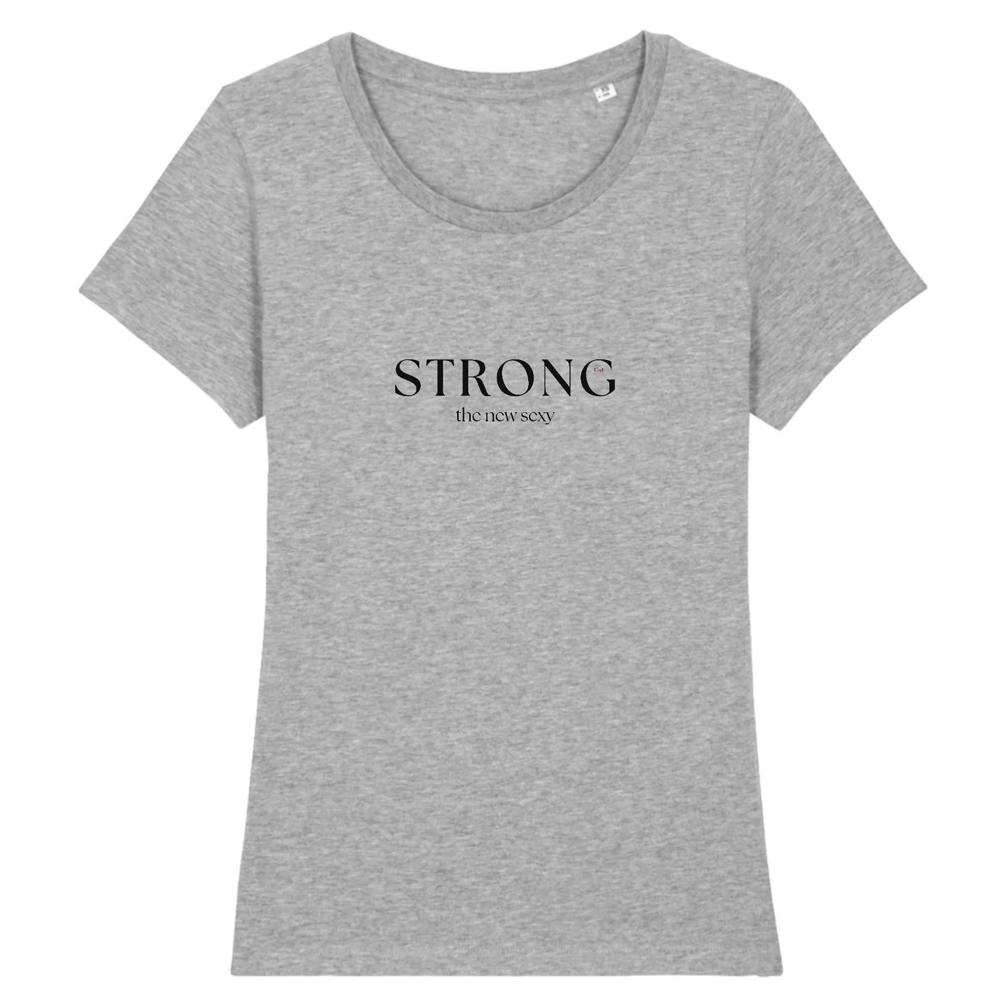 T-shirt Classique Ajusté - STRONG SEXY Noir STELLA - 100% Coton Biologique