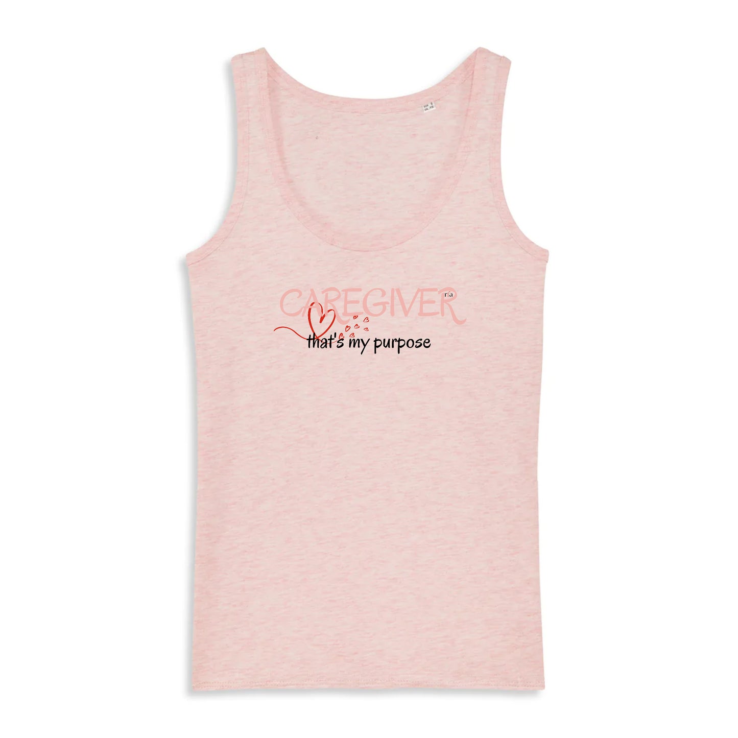 Classic Fitted Tank - CAREGIVER PUR Pink STELLA - 100% Organic Cotton