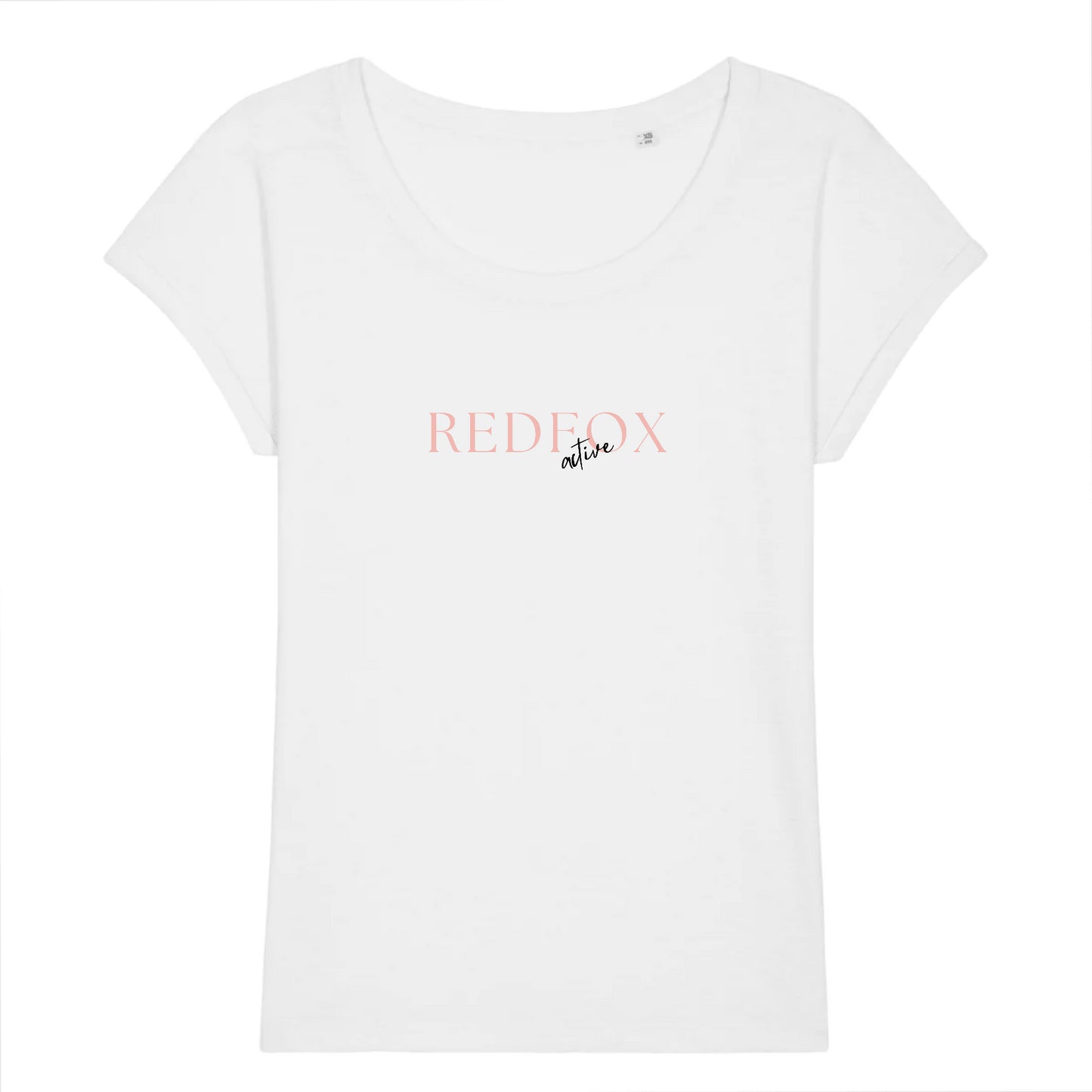 T-shirt à manches retroussées - REDFOX Rose Actif STELLA - 100% Coton Biologique