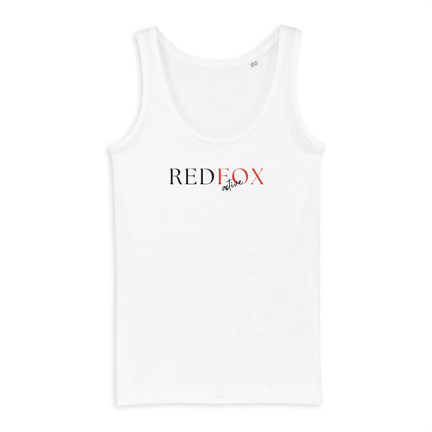 Débardeur Classique Ajusté - REDFOX Active Noir/Rouge STELLA - 100% Coton Biologique