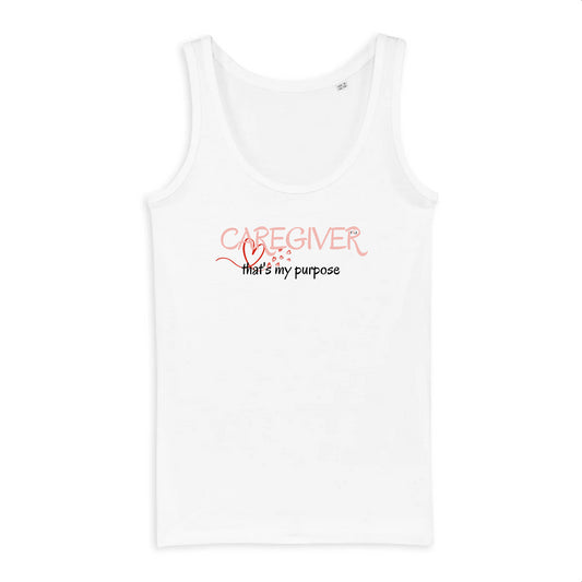 Classic Fitted Tank - CAREGIVER PUR Pink STELLA - 100% Organic Cotton