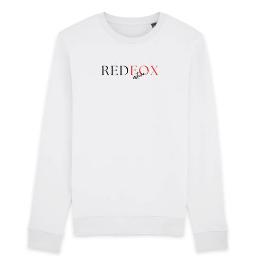 Crew Sweatshirt - REDFOX Active Blk/Red KARIBAN - 85% Organic Cotton
