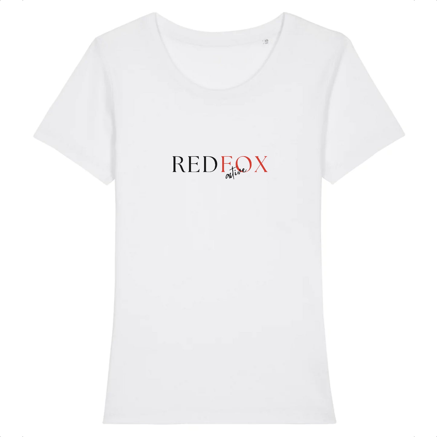 Classic Fitted Tee - REDFOX Active Blk/Red STELLA - 100% Organic Cotton
